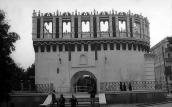 Kutafya tower of Moscow Kremlin. Photo September 6, 1976.