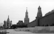 East defensive wall of the Kremlin in Moscow, turned to Red Square. Photo September 6, 1976.