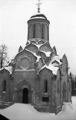 St.Saviour cathedral in Andronicus monastery (Moscow). General view from west. Photo February 7, 1977.