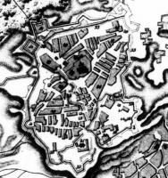 Фрагмент плану Києва 1745 р.