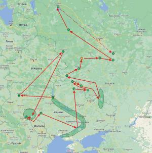 Картосхема ярлыка 1461 года