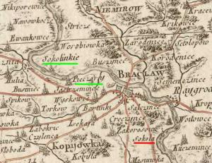 Околиці Брацлава на карті Дж. Ріцці…