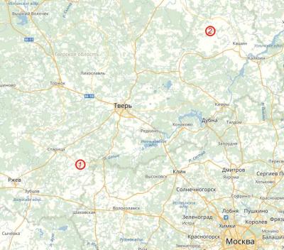 Річки Сині в Тверській області: 1 –…