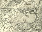 1836 р. Карта околиць Бахчисарая
