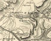 1842 р. Карта околиць Бахчисарая