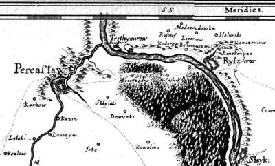 Terekhtemyriv on G. Beauplan's map 1651