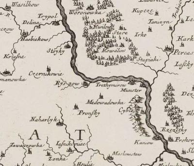 Терехтемирів на карті Н.Сансона 1665 р.