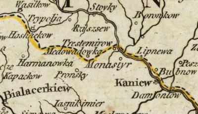 Терехтемирів на карті Кітчина 1790 р.